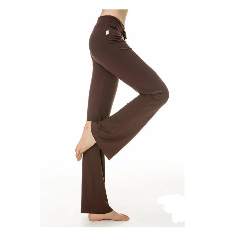 New Yoga Flare Leggings Women Fitness Push Up High Waiste Wide Leg Seamless Workout Pants Gym Elastic Tights Exercise Sport Pant