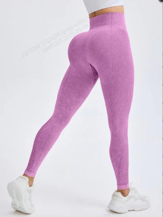 Nylon Sanding Yoga Leggings Women Seamless Tight Pants High Elastic Sexy Hip Liftting Leggings Workout Running Gym Pants