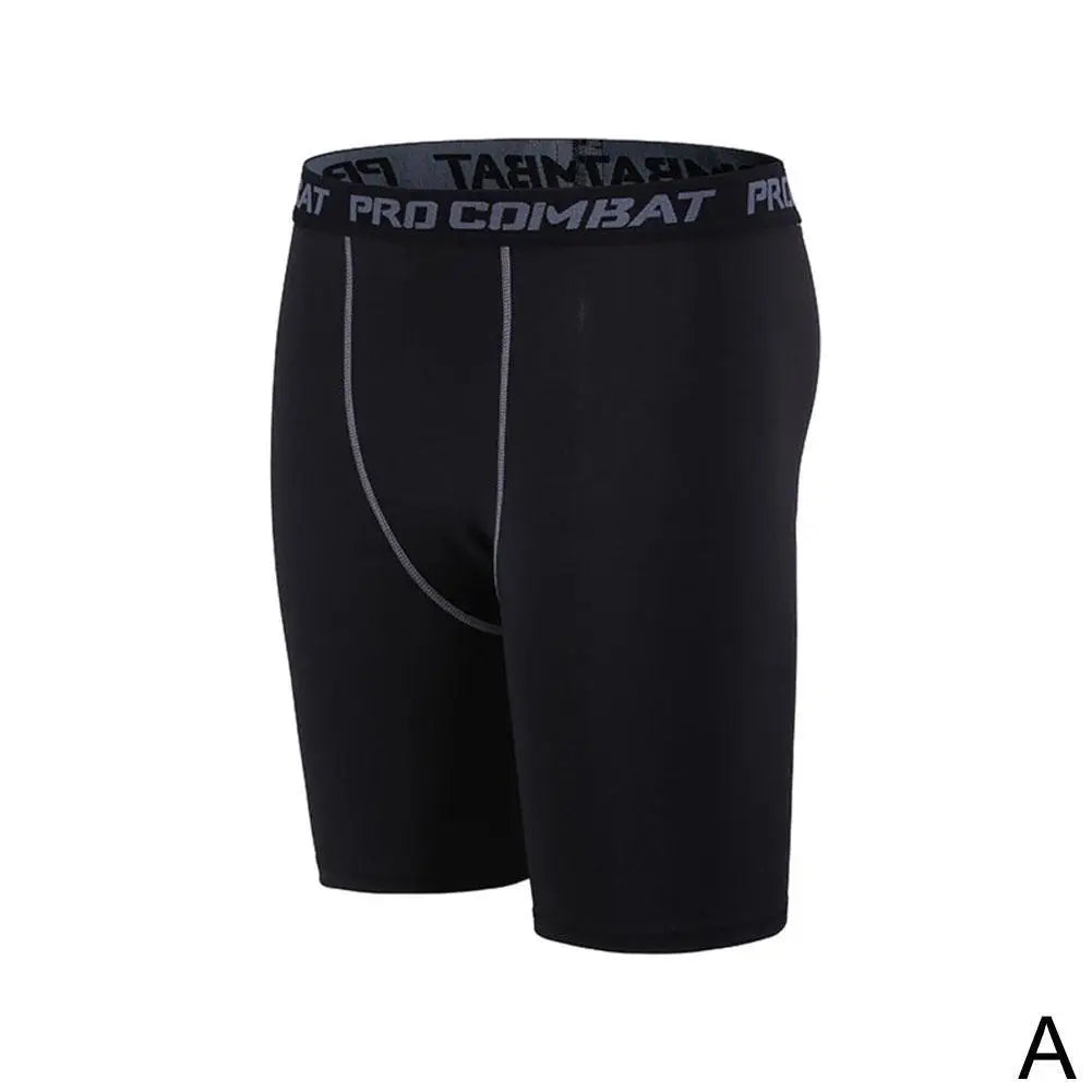 Men Sports Leggings Fitness Elastic Compression Tights Drying Quick Size Fitness Plus Pants Running Training Stretch Shorts