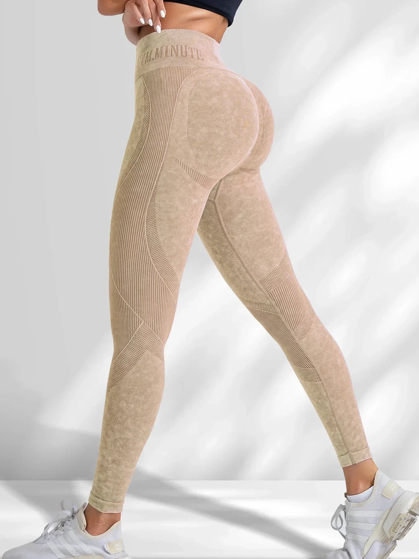 Women Hip lift Elastic Leggings High Waist knit Seamless Fitness Pants Gym Yoga Sports Pants Squat Exercise Outdoor Sweatpants