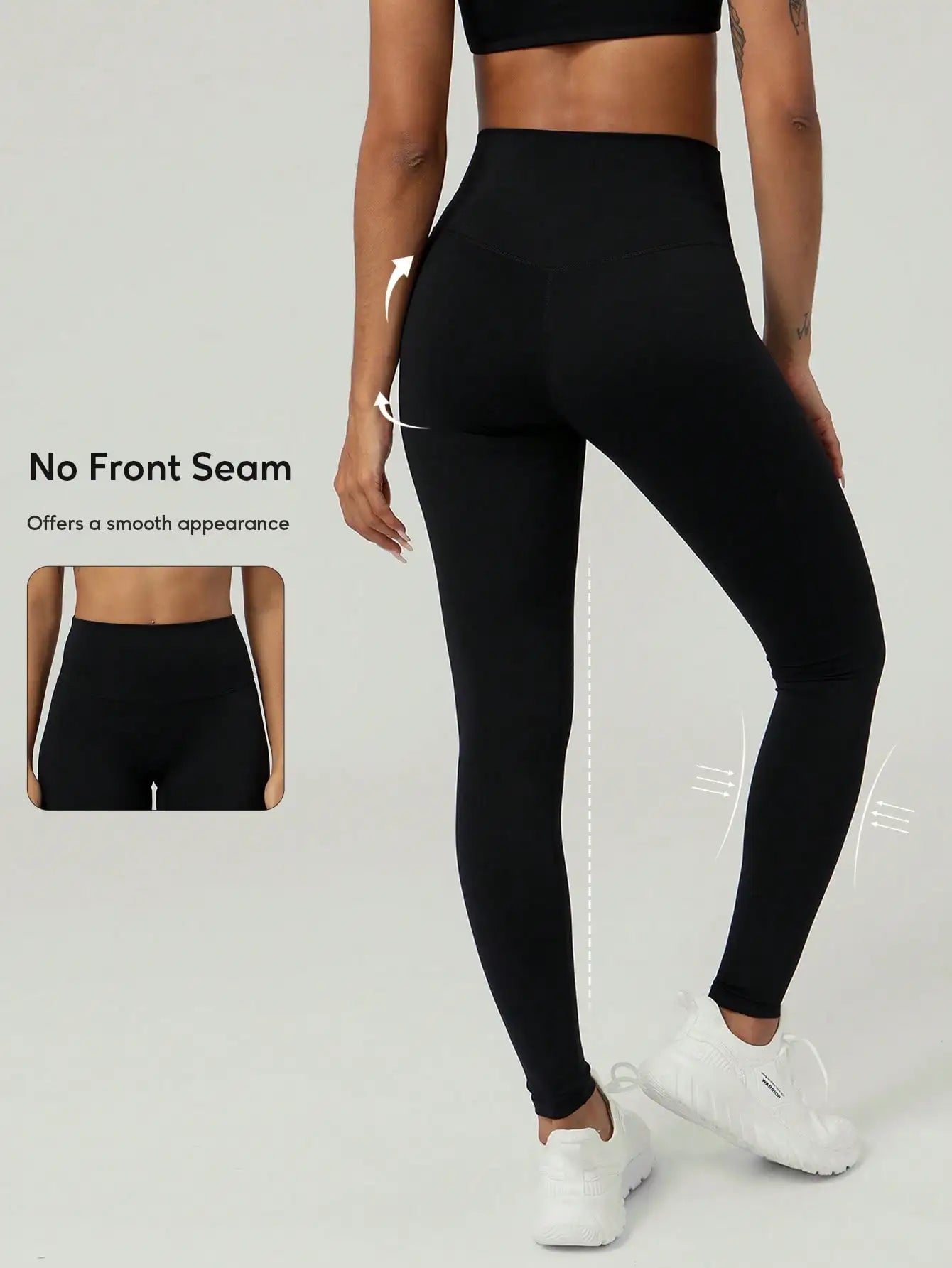 Women's ultra-soft base leggings, high-waisted figure-hugging non-perspiring sports yoga running pants, stretchy tight pants