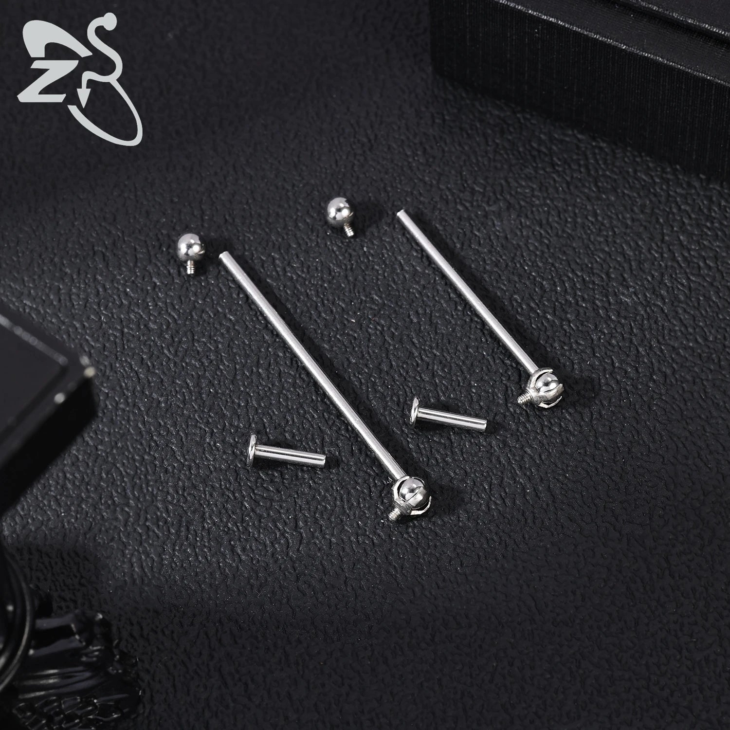 ZS 1 Piece 14/16G Stainless Steel Long Industrial Barbell Ring 22-52MM Butterfly Cat Cartilage Helix Earring Piercings Jewelry