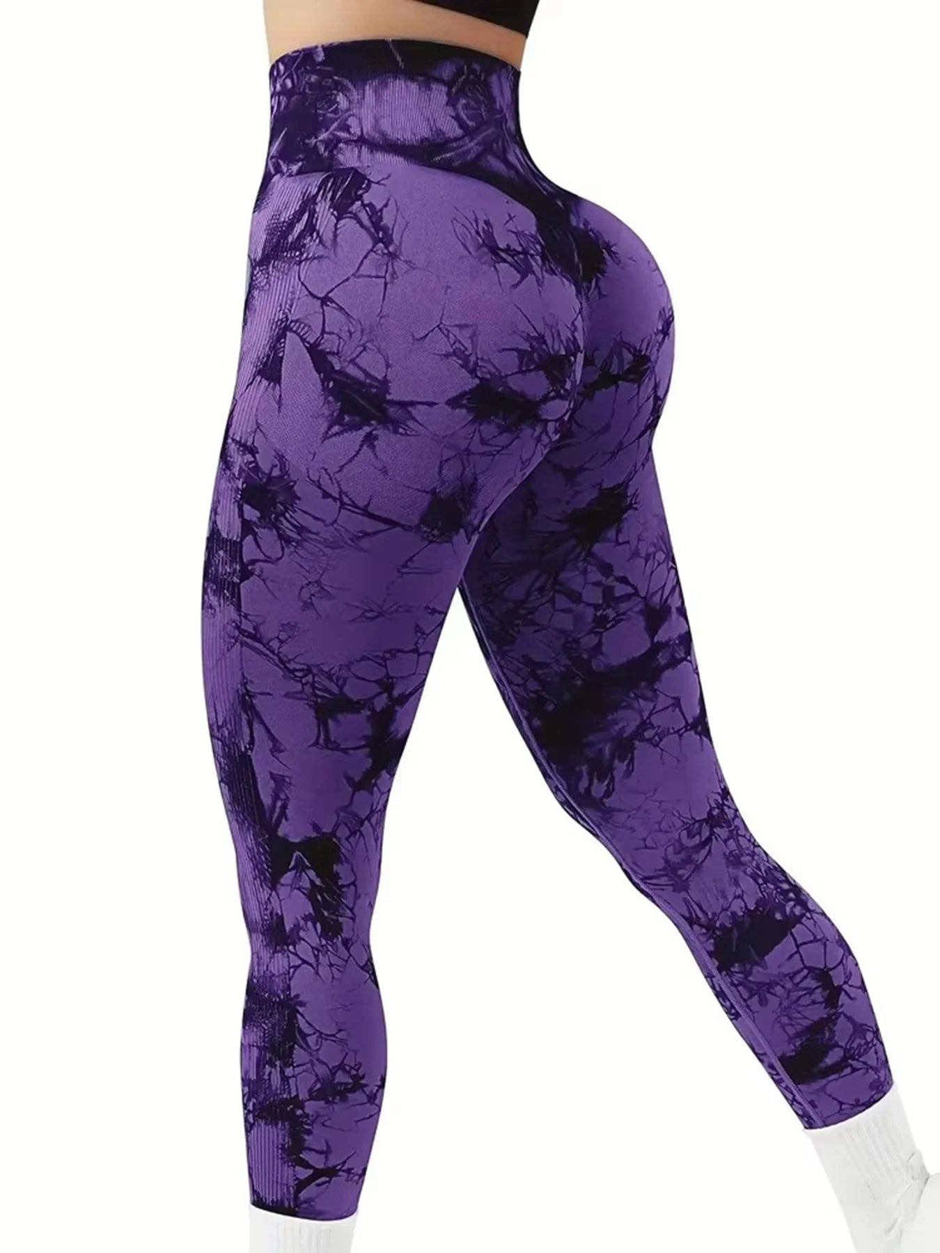 CZGUKE Tie Dye Gym Yoga Pants Fitness Workout Sportswear Clothing For Women High Waist Scrunch Butt Liftting Sports Leggings