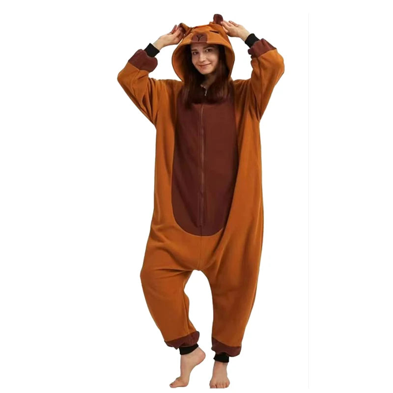 Kids Winter Plush Pajamas Children Dragon Stitch Cow Sleepwear Keep Warm Kigurumi For Boys Girls Flannel Fleece Sleeping Clothes