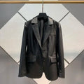 Real Sheepskin Jacket Women Spring Autumn Genuine Leather Jackets Slim Single-breasted Leather Coat Casual Jaqueta Feminina SGG
