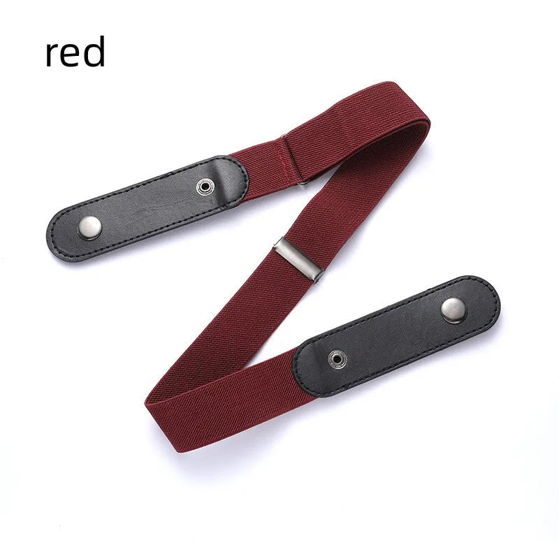 2/1PC Buckle-Free Belt Adjustable Stretch Elastic Waist Band Invisible Belts Women Men Jean Pants Dress No Buckle Easy To Wear