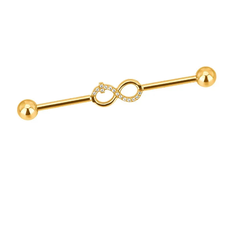 ASTM F136 Titanium PIERC Multiple Models Industrial Barbells Stone Ear Rod Helix Stud Cartilage Straight Bar Piercing Jewelry