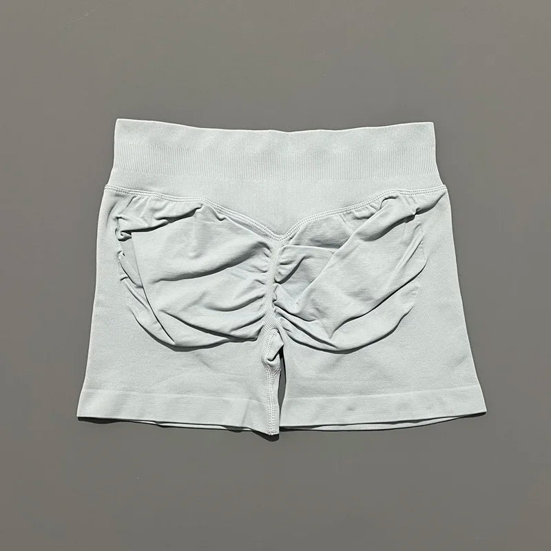 Women Fitness Workout Shorts Yoga High Waist Lift Butt Fitness Shorts Gym Running Sportswear Women Push Up Gym Leggings