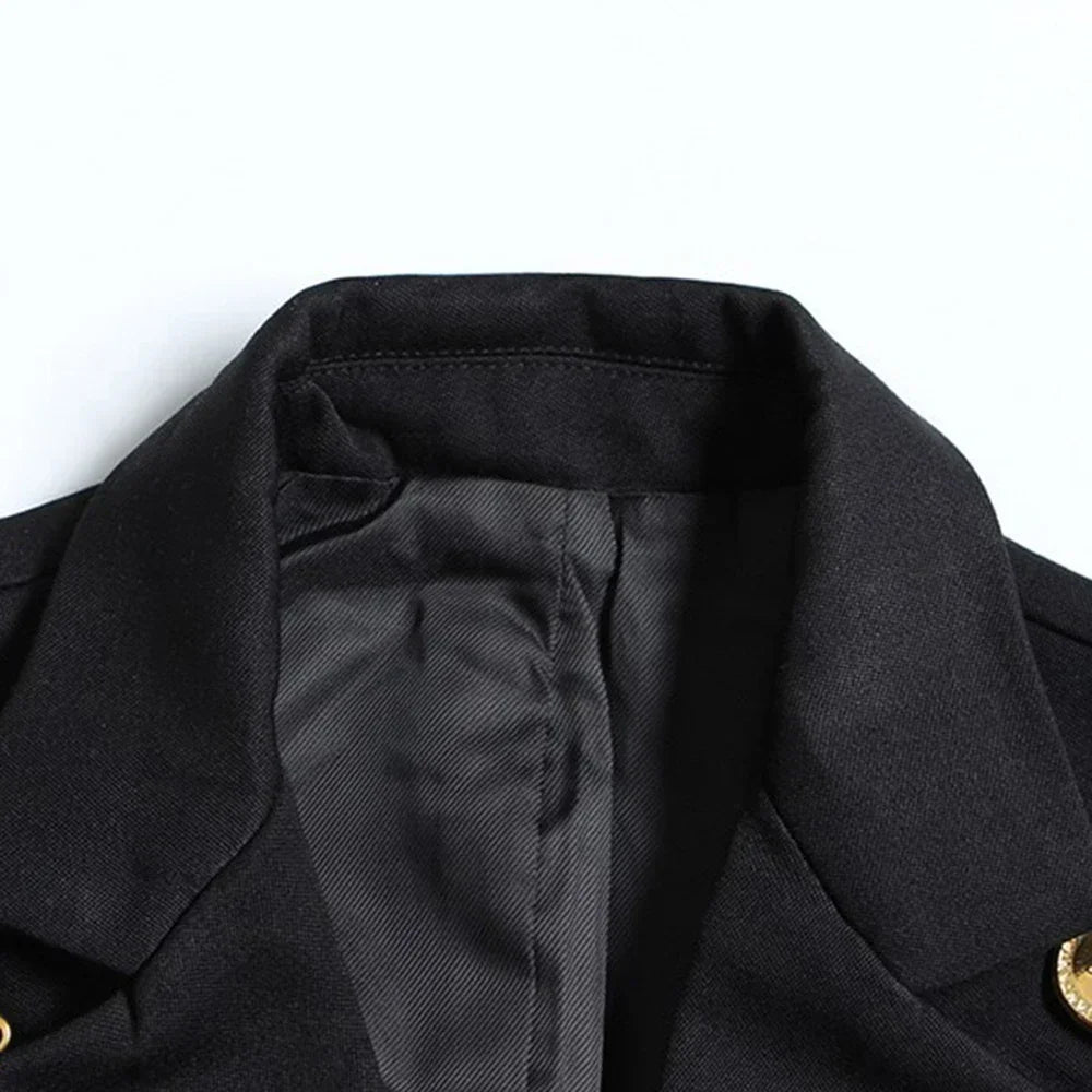 VGH Chic Spliced Metal Pin Slimming Blazer for Women Notched Collar Long Sleeve Patchwork Mesh Hollow Out Fashion Jacket Female