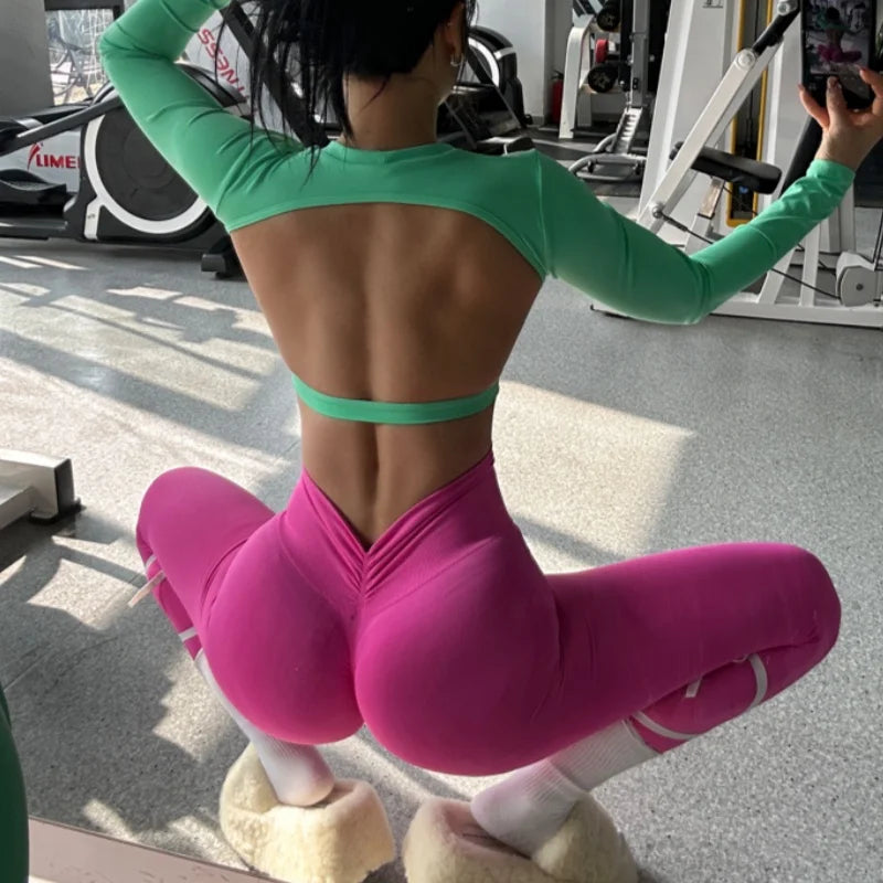 High-end Yoga Pants Women Fitness Leggings High elastic Sports Pants Push UP Tights Running Leggings Breathable Gym Leggings