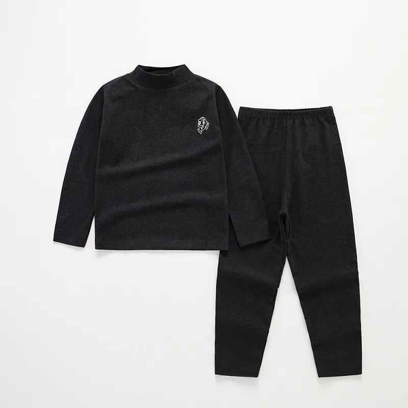 Thermal Underwear Top+Pant 2-Piece Set Boys Girls Sleepwear Cartoon Fish Pajama Suit Kid Autumn Winter Clothes 3-14 Years