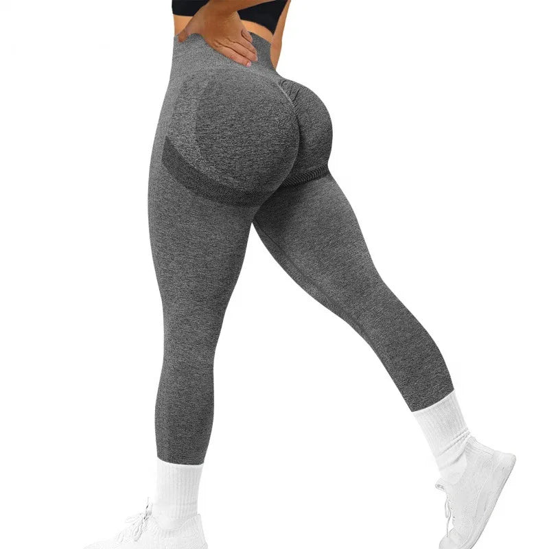High Waist Yoga Leggings Women Seamless Knit Pants Gym Piltates Trainning Sexy Hip Liftting Stretchy Skiiny Sports Leggings