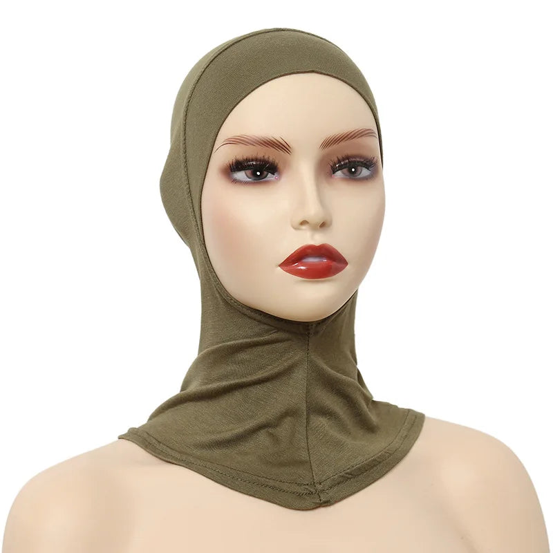 Clearance_Turban Caps for Women Muslim Underscarf Modal Hijab Inner Caps Stretchy Full Cover Shawl Cap Full Neck Coverage_Contin
