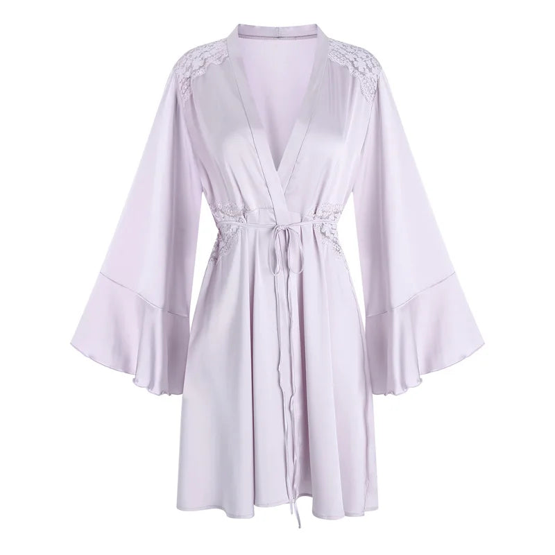 Winter Velvet Nightdress with Chest Pad Women Pajama Set Robe Gown Velour Lace Kimono Bathrobe Homedress Sleepwear Lingerie