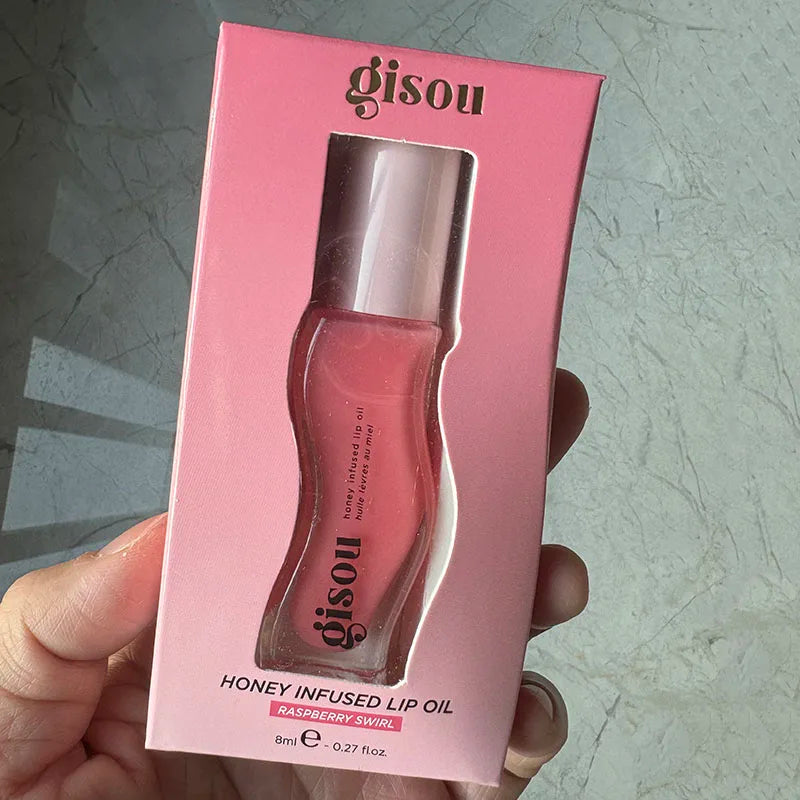 Gisou Watermelon Strawberry Essence Lip Oil Lipstick Long Lasting Moisturizing Reduce Lip Lines Liquid Gloss Makeup Lips Care