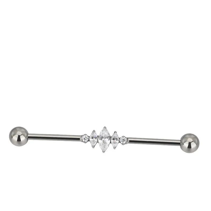 ASTM F136 Titanium PIERC Multiple Models Industrial Barbells Stone Ear Rod Helix Stud Cartilage Straight Bar Piercing Jewelry