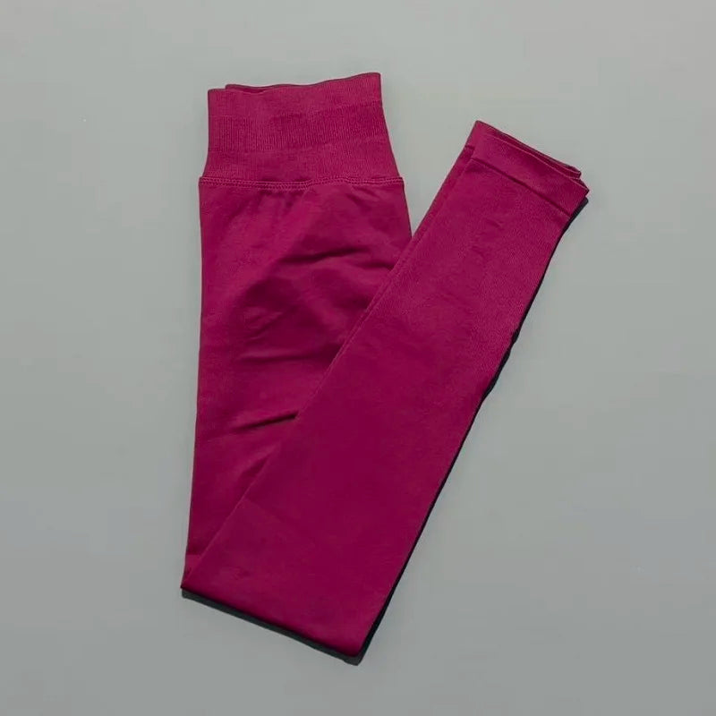 Sports Pants Women Seamless Low Waist Butt Lifting Yoga Leggings High Stretch Slim Fitness Gym Workout Running Athletic Trousers