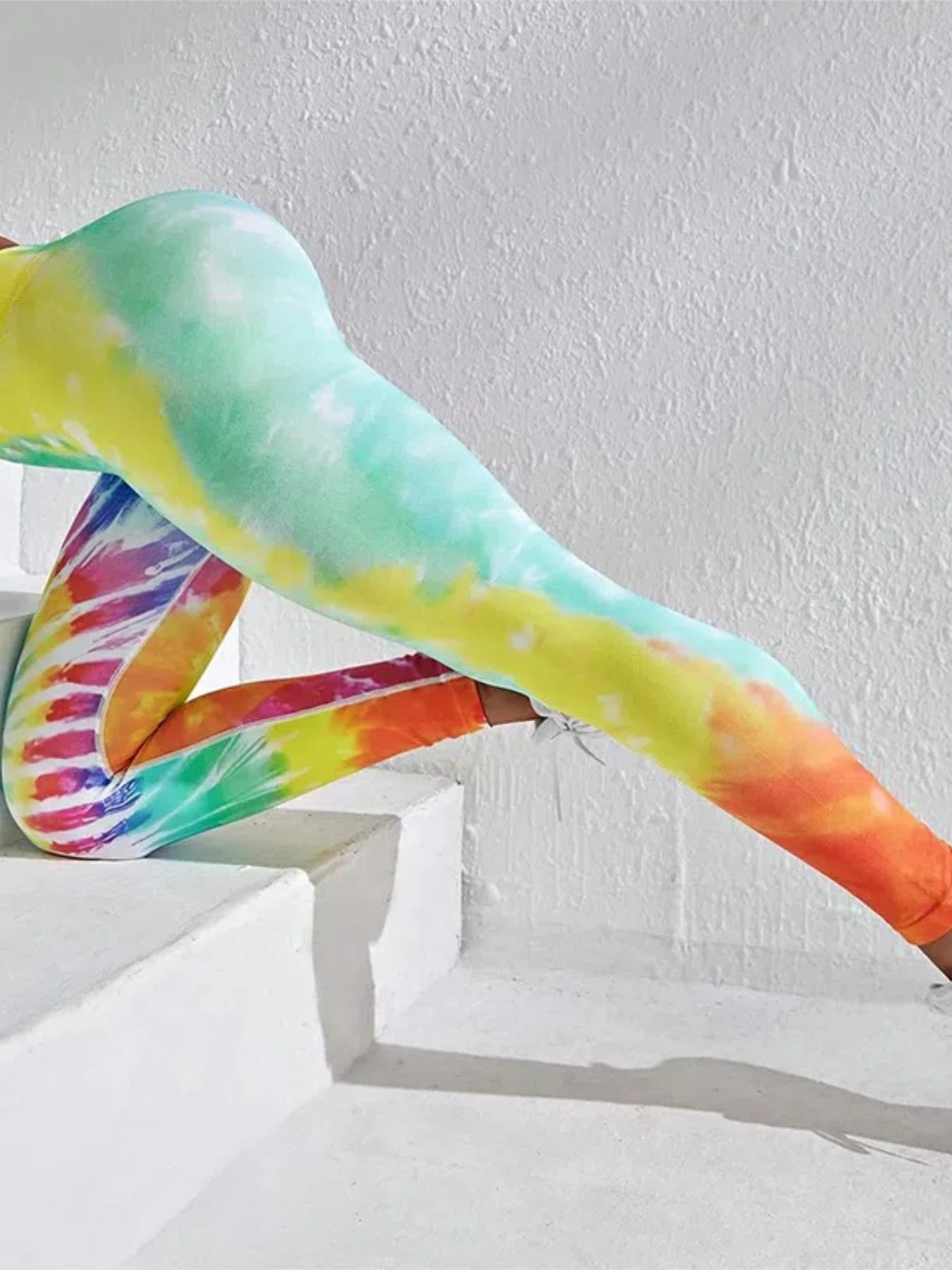 New Tye Die Seamless Yoga Pants Women High Waist Lifting Hip Honey Peach Hip Fitness Gym Leggings Running Sports Pants