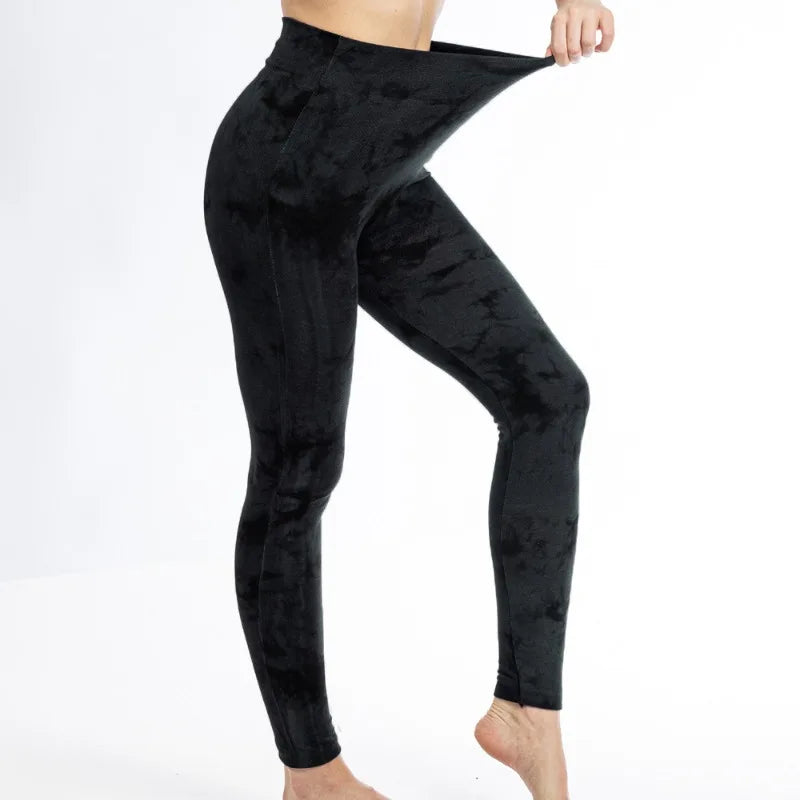 Tie Dye Sports Leggings Women High Waist Skinny Pants Gym Workout Cycling High Elastic Yoga Fitness Leggings for Women