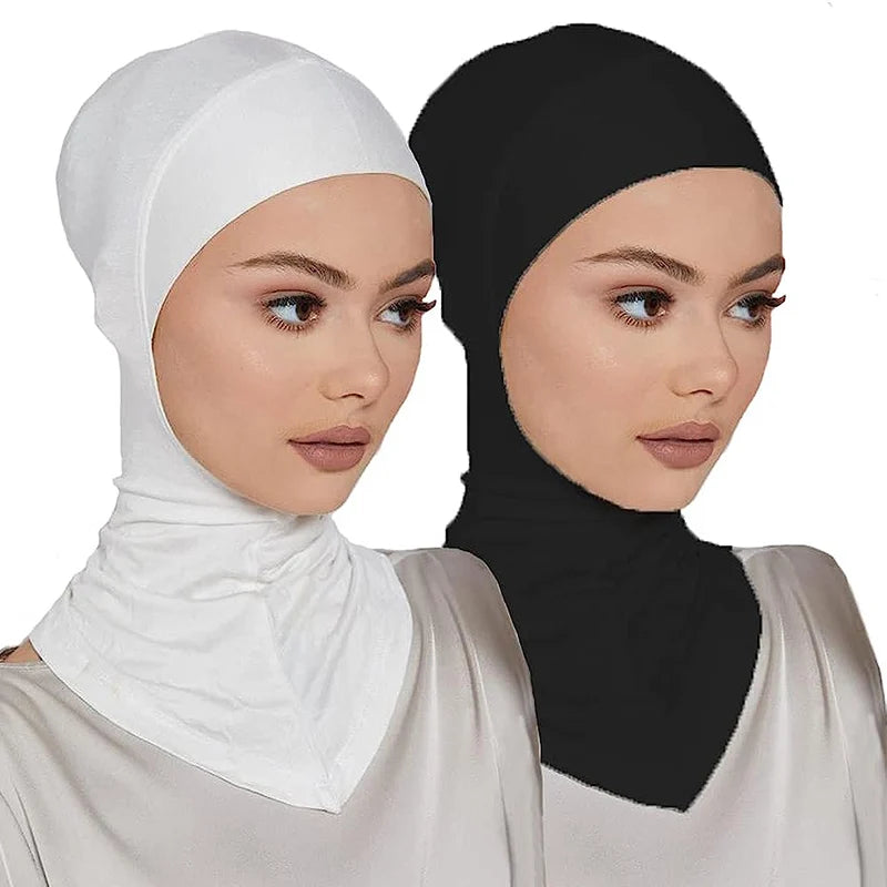 Clearance_Turban Caps for Women Muslim Underscarf Modal Hijab Inner Caps Stretchy Full Cover Shawl Cap Full Neck Coverage_Contin