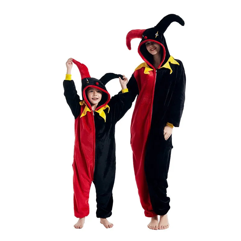 Kids Winter Plush Pajamas Children Dragon Stitch Cow Sleepwear Keep Warm Kigurumi For Boys Girls Flannel Fleece Sleeping Clothes