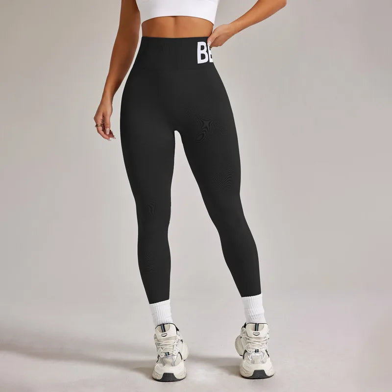 High Waist Seamless Yoga Pants Women's Fitness Running Sports Tight Long Trousers Autumn Winter Abs Inming Butt Lifting