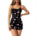 Womens sexy Pajama Set Sleepwear Heart Love Pattern Loungewear Pjs Ultra Soft Comfy Lounge Set Nightwear New Hot`