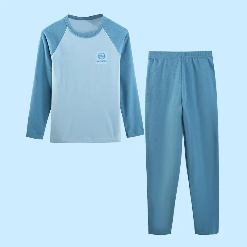 Winter Warm Pyjamas Sets for Boys Kids Stripe Pajamas Suits Teenager Sleepwear Autumn Clothes for Children from 2 to 15Years Old