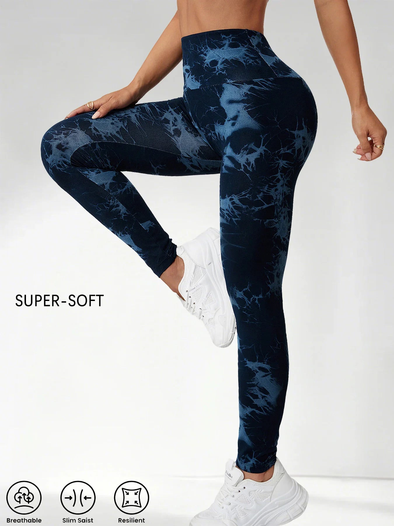 Women's Tie Dye Workout Leggings - Super Soft High Waisted No See Through with for Yoga Running Gym Fitness