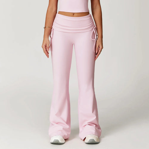 Bell-bottoms High Waist Workout Yoga Leggings Fitness Butt Lifting Scrunch Butt Sports Gym Flared Pants Women Wide Leg Pants
