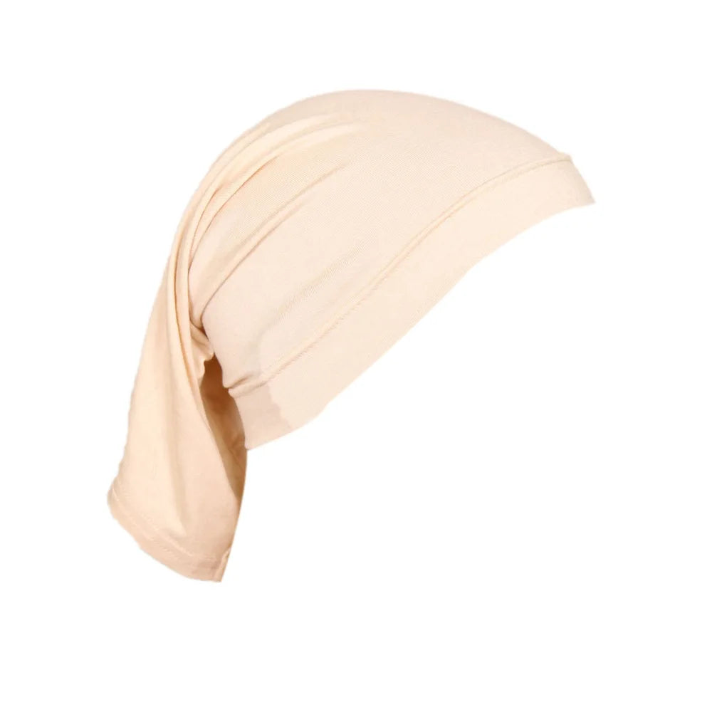 BOHOWAII Muslim Inner Under Hijab Cap Ramadan African Hat Malaysian Modal Cotton Instant Bonnet Femme Musulman Headband