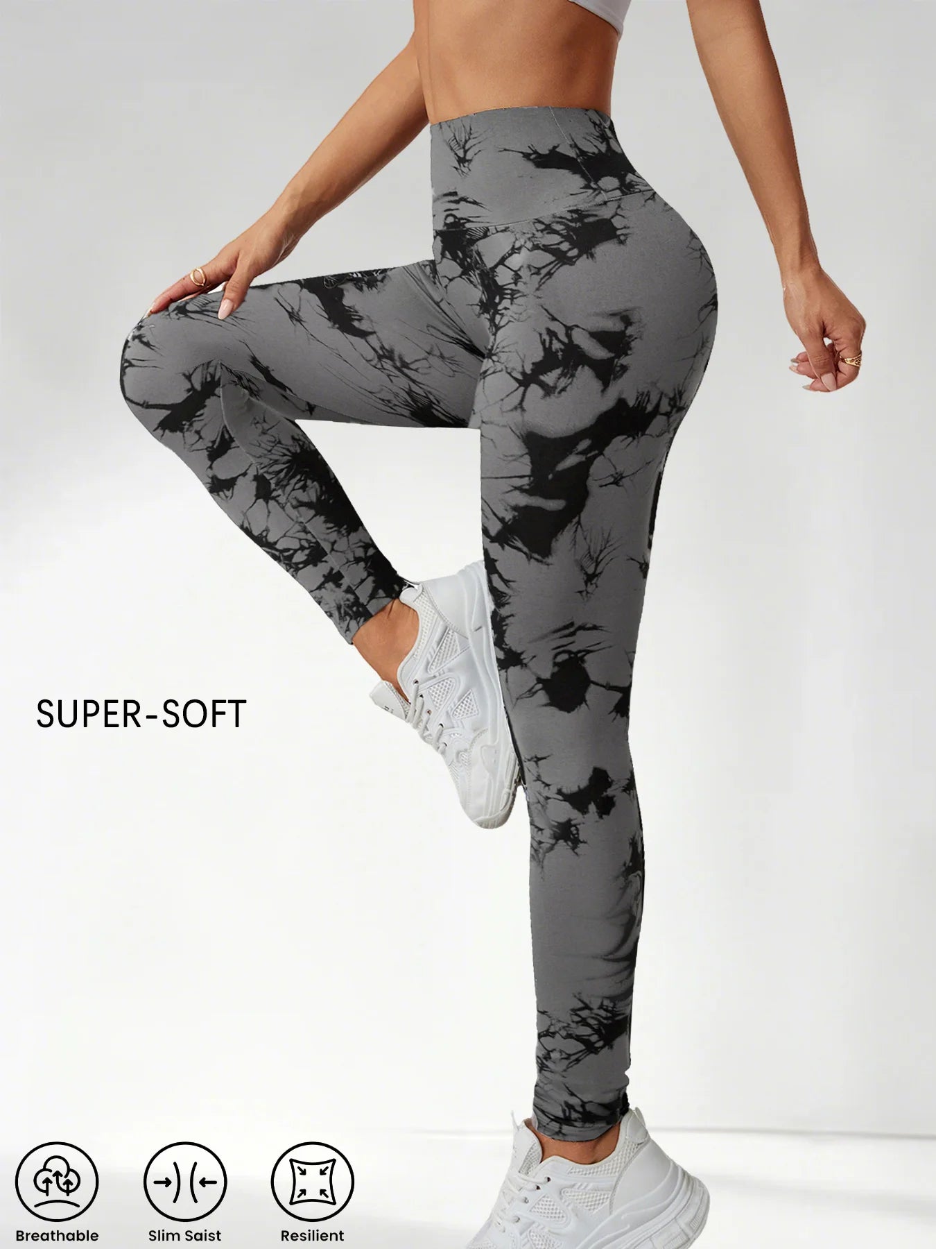 Women's Tie Dye Workout Leggings - Super Soft High Waisted No See Through with for Yoga Running Gym Fitness