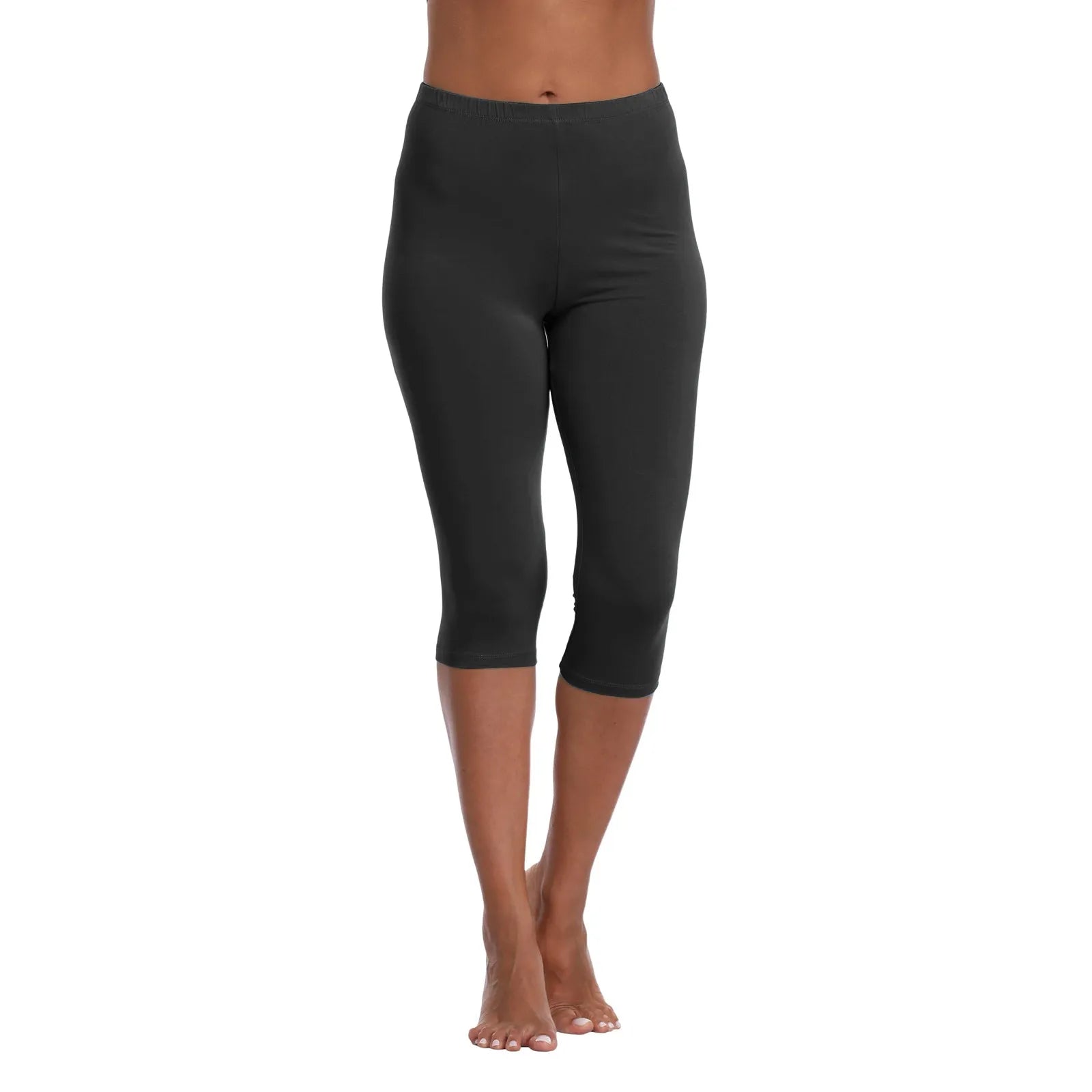 Women's Soft and Comfortable Basic Lightweight Seven Leggings Solid Color Casual Elastic Waist Hip Lift Yoga Pants