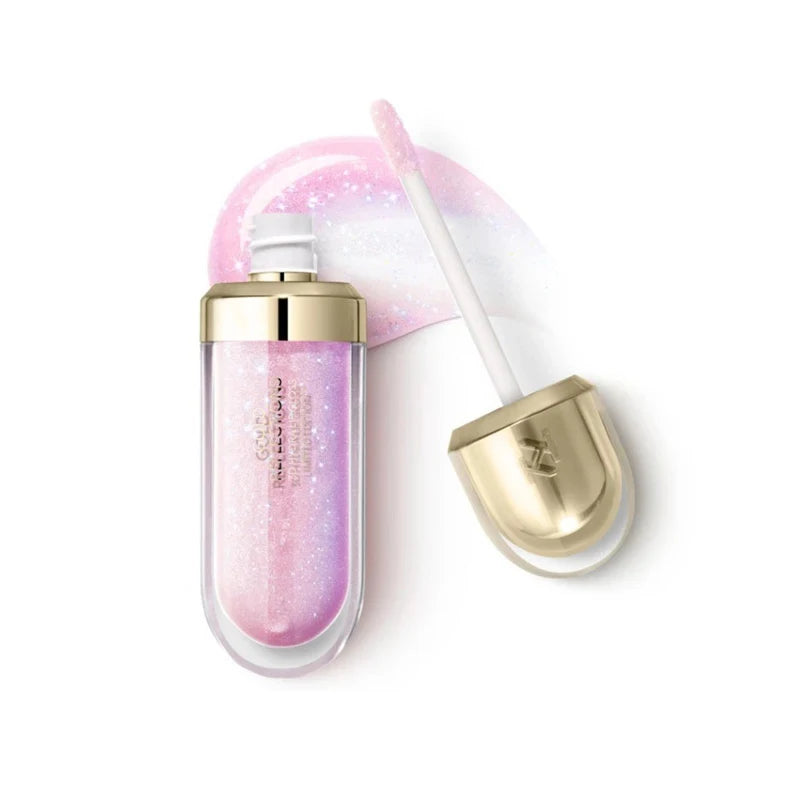 3D Effect Mirror Colour Pearlescent Shimmer Moisturizing Liquid Lip Glaze Lasting Non-Sticky Waterproof Plump Glossy Lipstick