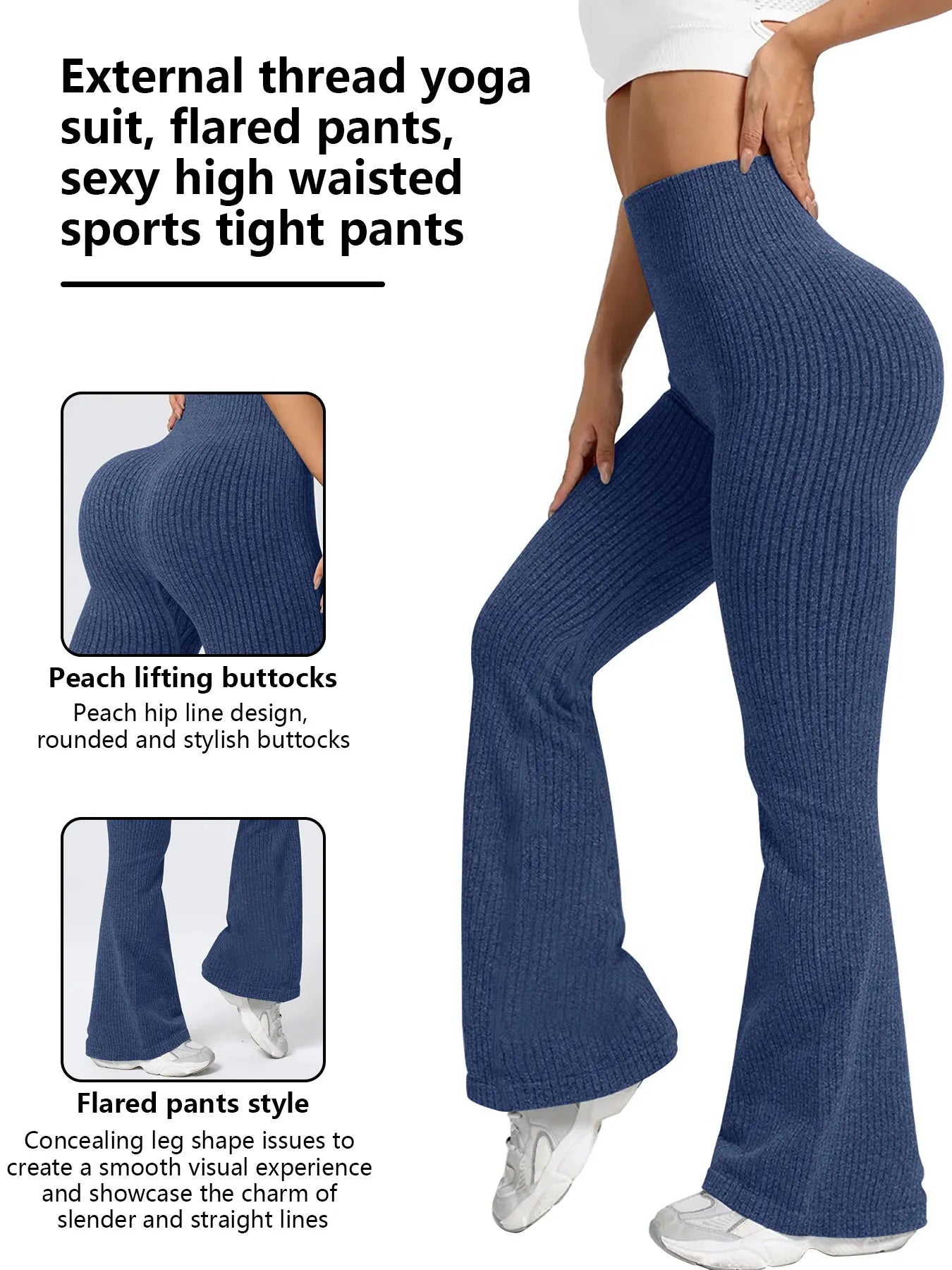 CZGUKEWomen's bell bottom pants fashionable sports yoga pants casual fitness pants high waisted autumn and winter wide leg pants