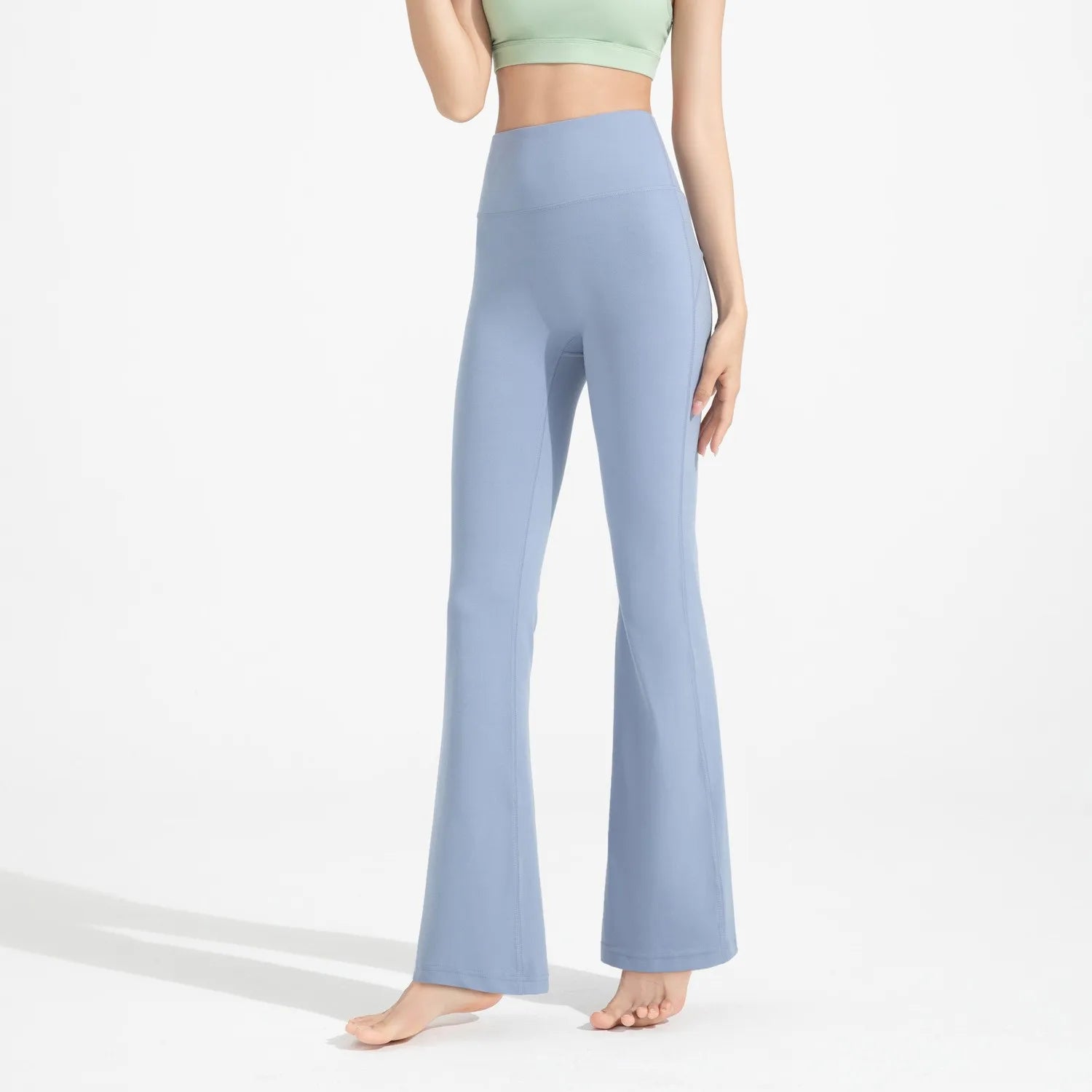 High-end Seamless High-Waist Flare Yoga Pants Women's Bell-Bottom Fitness Trousers High-Elastic Gym Tight Sports Leggings