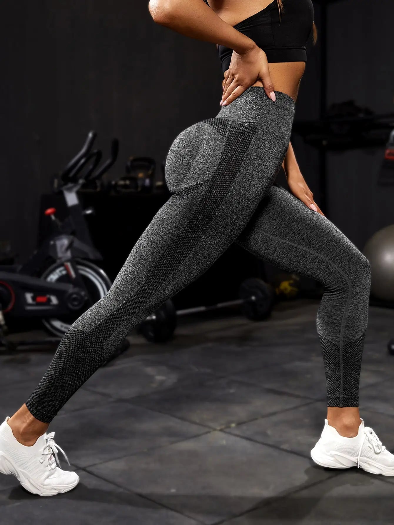 High Waist Yoga Pants Women Stretchy Workout Leggings Tummy Control Running Sports Tights