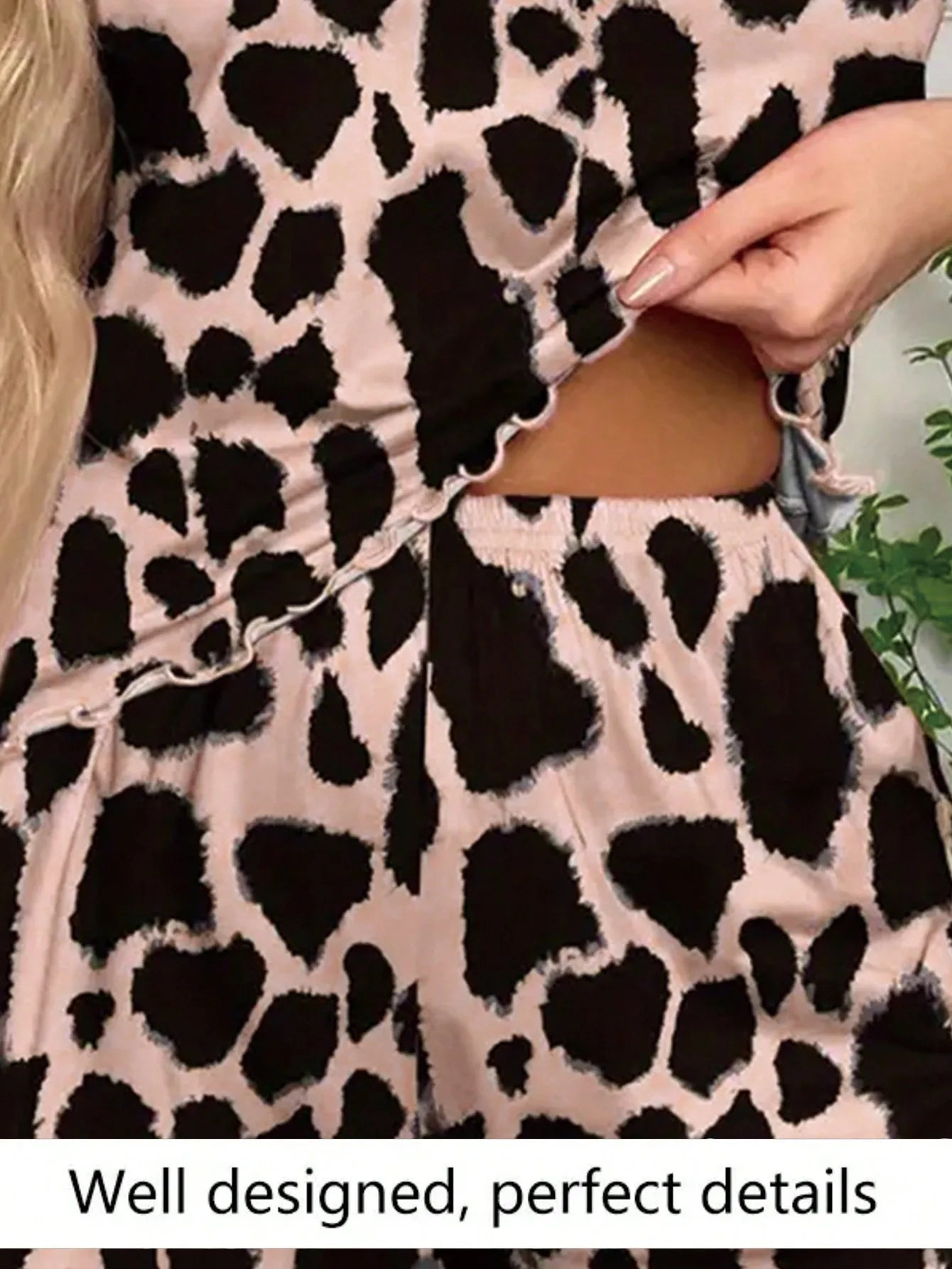 Women's  2 Pieces Set Pajamas Sleepwear Camisole Shorts Sexy Leopard Allover Print Scoop Neck Cami Top Backless Ice Silk Comfort