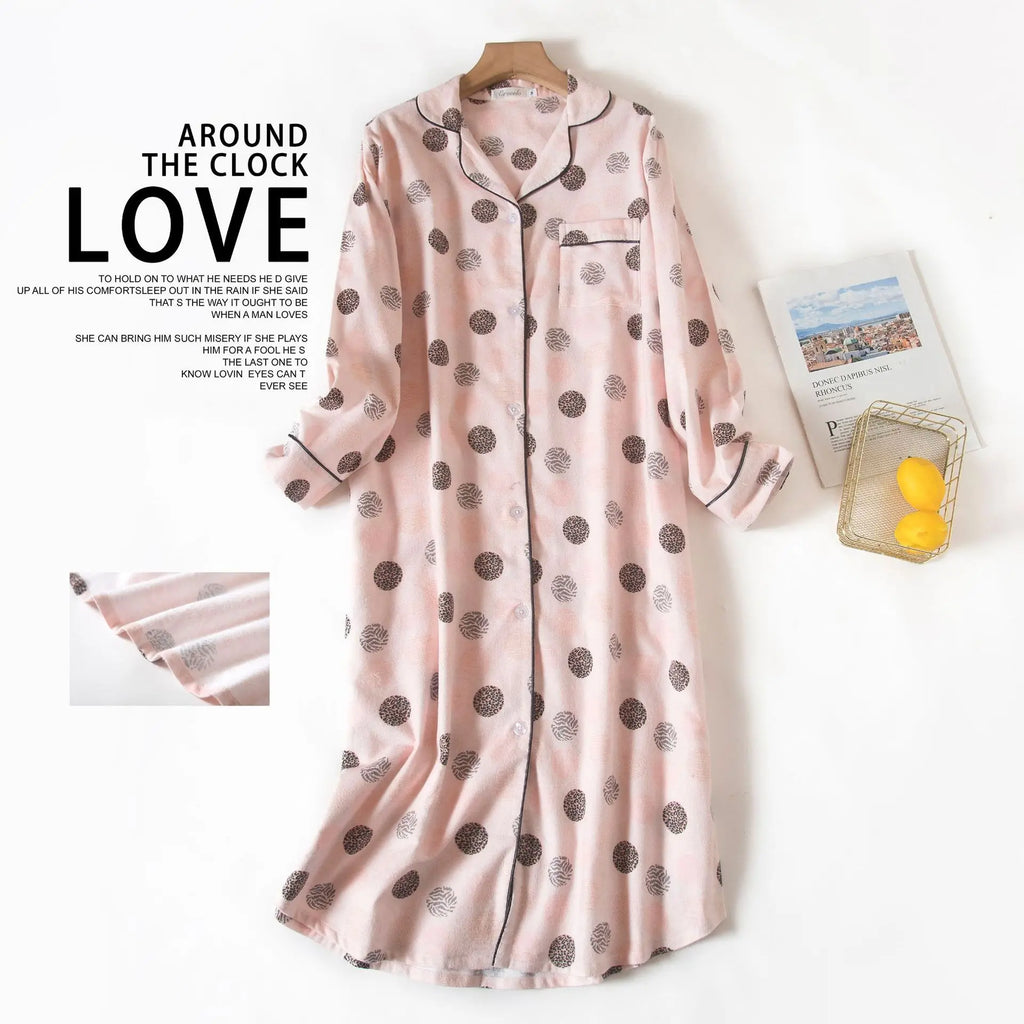 Multi Colors M-xxl Plus Sizes Night Dress for Women Sleepwear Plaid Design Mid-long Shirt Sleeping Dress Women Underwear Clothes