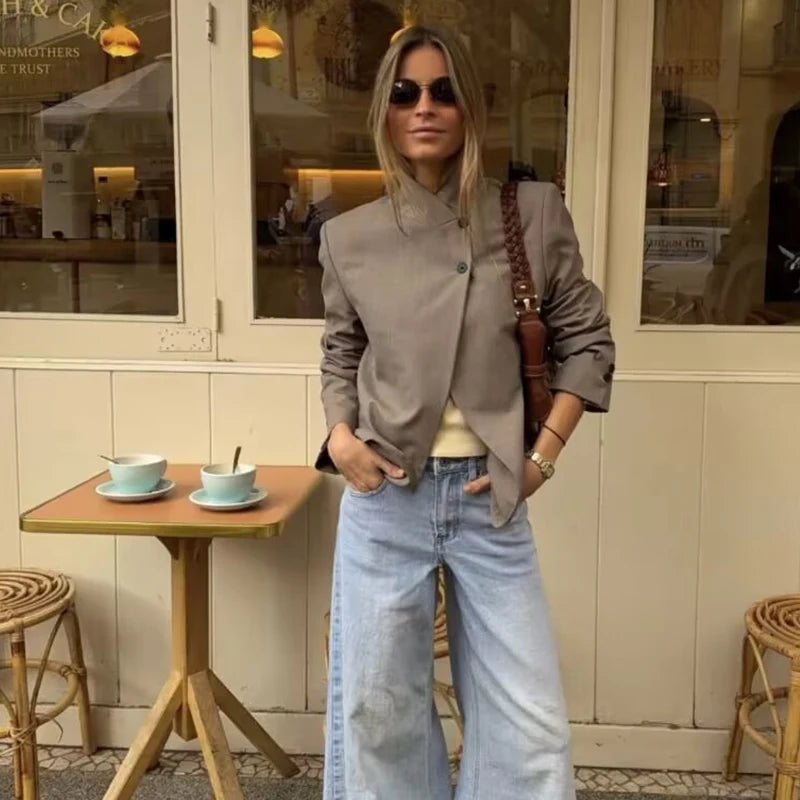 Women's Spring Blazers Blouse 2026 New Fashion Young Women's Elegant Travel Holiday Jackets Spring Street Sarm Blazers Jackets