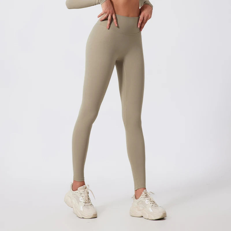 Hearuisavy Summer High Waist Workout Leggings Woman Gym Pants Running Push Up Sports Leggings Quick-Dry Scrunch Tight Yoga Pants