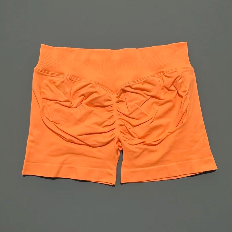 Women Fitness Workout Shorts Yoga High Waist Lift Butt Fitness Shorts Gym Running Sportswear Women Push Up Gym Leggings
