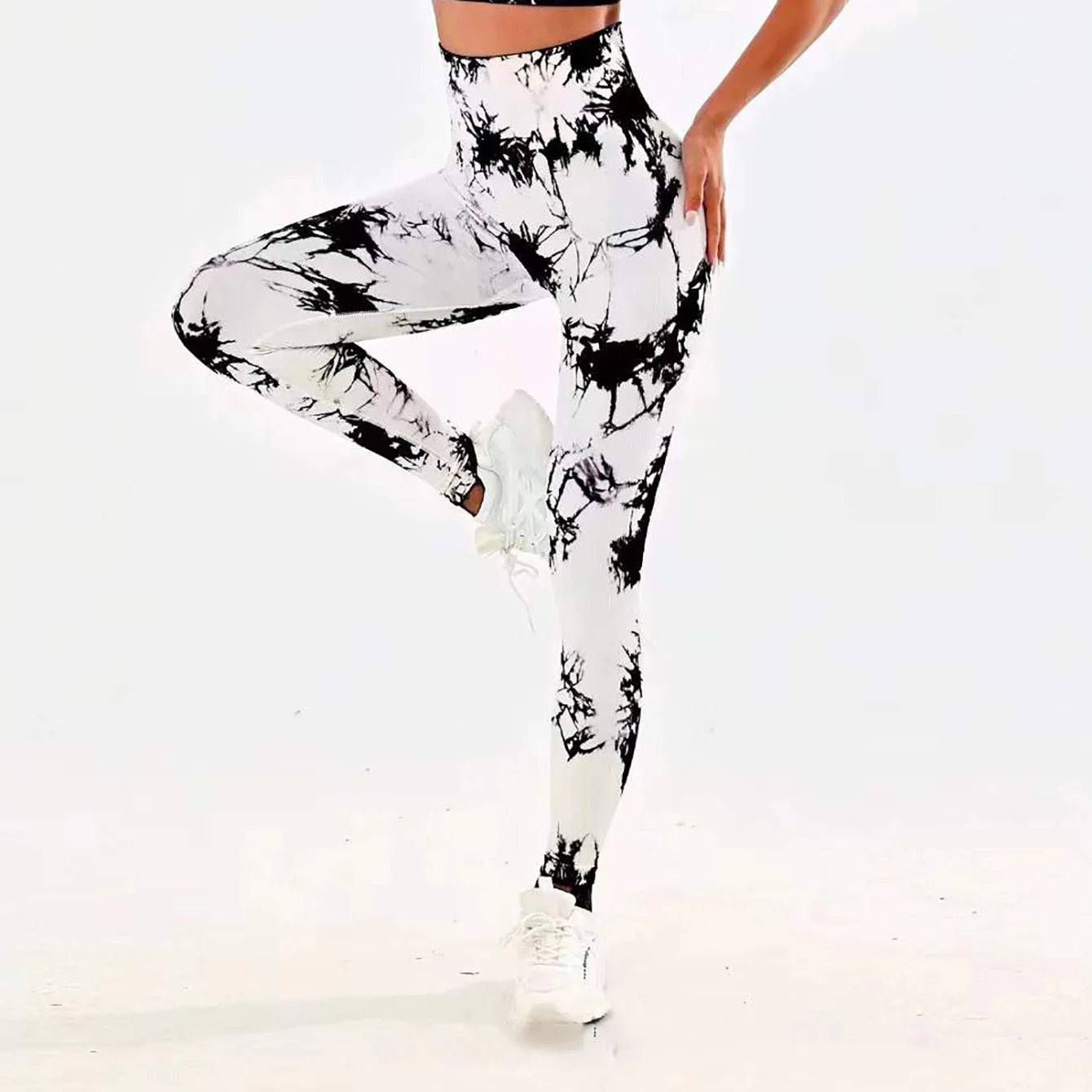 CZGUKE New Tie Dye Yoga Pants Sport Leggings Women Seamless High Waist Push Up Woman Tights Fitness Workout Leggins Gym Clothing