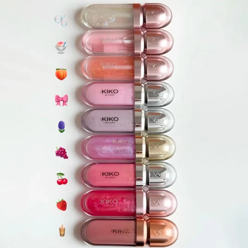 Hot Kiko Double Headed Lipstick Transparent Mirror Lip Gloss Non Fading Oil Sexy Rich Lip Gloss Milk Tea Bean Paste Naked Makeup