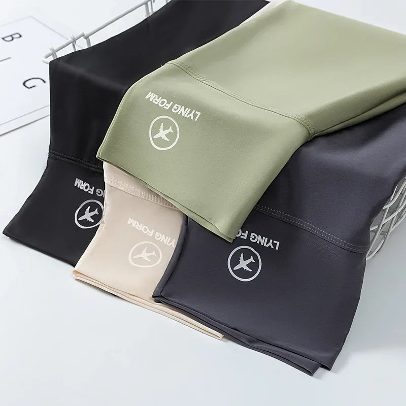 Summer Shark Bottoming Trousers Female External Wear Thin Section High Waist Lift Hip Elastic Yoga Five-minute Trousers Female