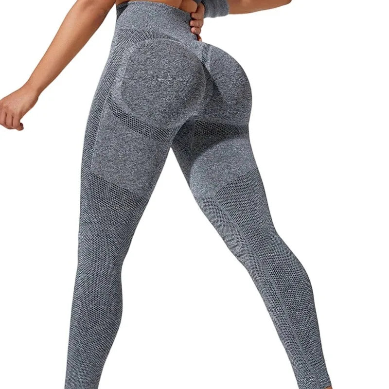 Women High Waist Sports Leggings Seamless Yoga Pants High Elastic Hip Liftting Workout Running Breathable Yoga Fitness Leggings