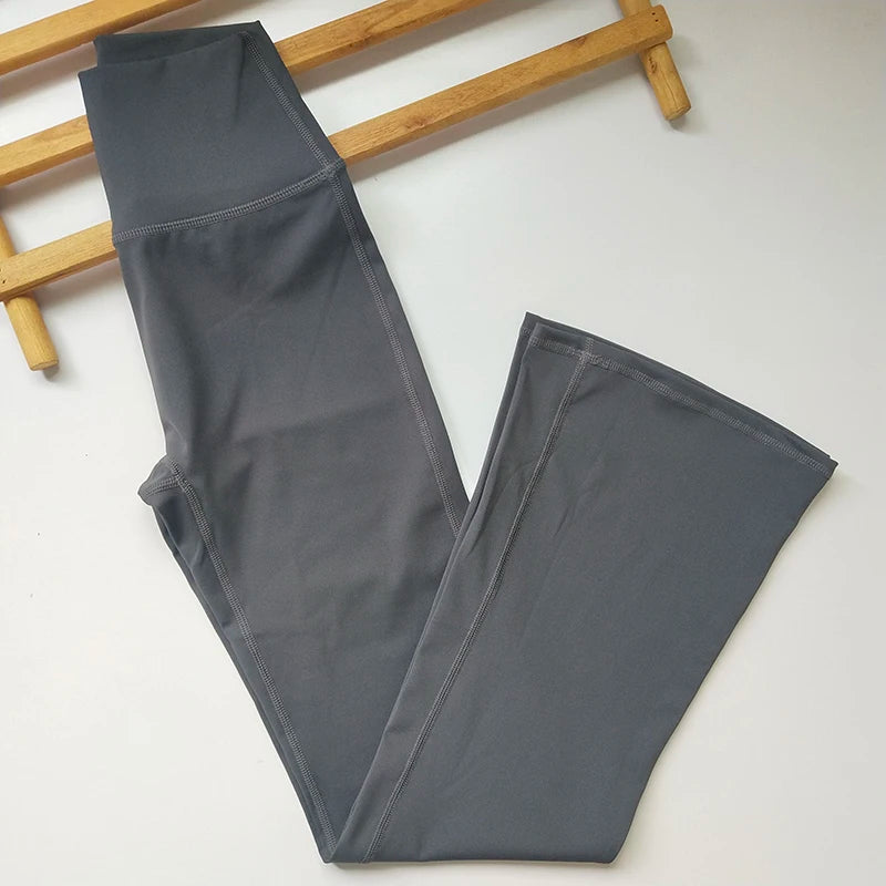 High-end Seamless High-Waist Flare Yoga Pants Women's Bell-Bottom Fitness Trousers High-Elastic Gym Tight Sports Leggings