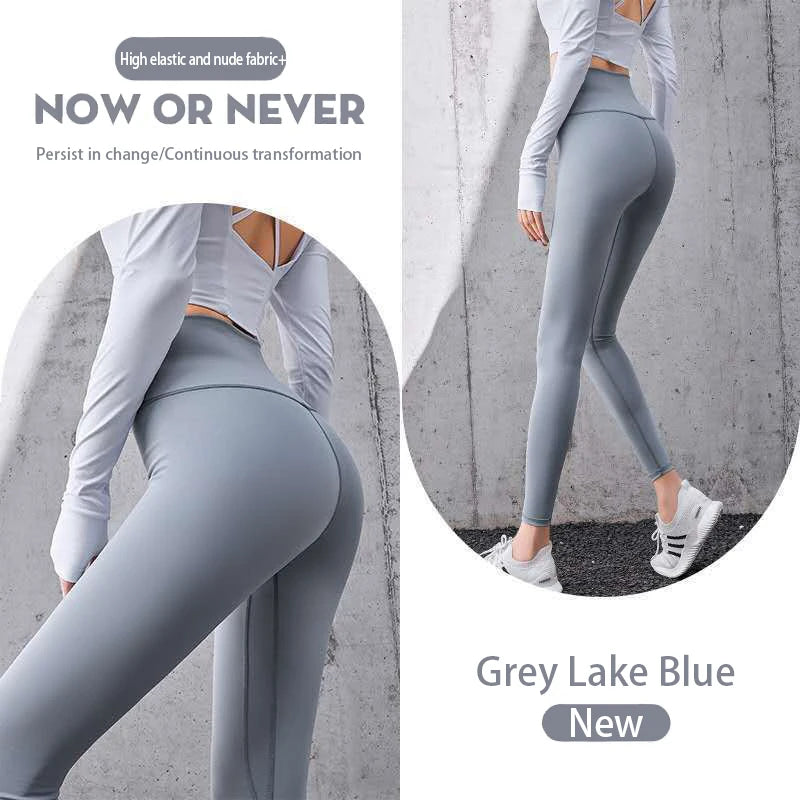 New Yoga Leggings Women Fitness Leggings Running Cycling Pants Breathable Sports Leggings High Waist Summer Workout Gym Clothing