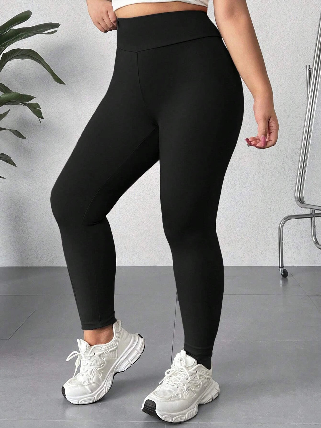 Plus Size Fat Extra Large Size Hot selling Fleece Tight and Warm Pants Winter Lamb Fleece Thick Elastic Bottom Pants for Women