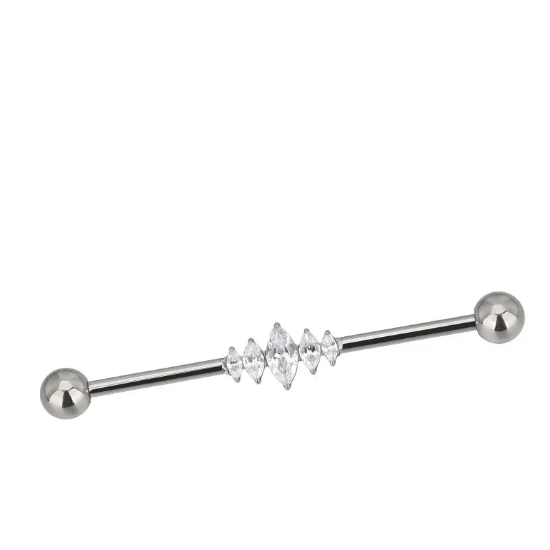ASTM F136 Titanium PIERC Multiple Models Industrial Barbells Stone Ear Rod Helix Stud Cartilage Straight Bar Piercing Jewelry